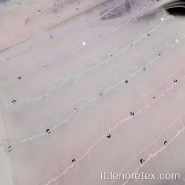 Tessuto metallico di ricamo di ricamo di paillettes di paillettes metallici di Lurex